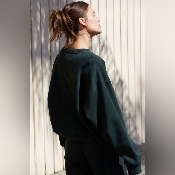 John Galt Green Erica Boston Crew Neck Sweatshirt - Picture 3 of 16